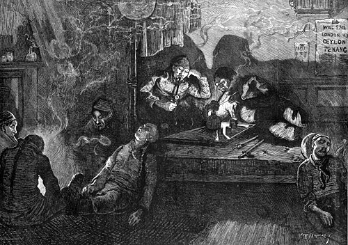 « Coolies chinois fumeurs d’opium à Londres en 1874 »
